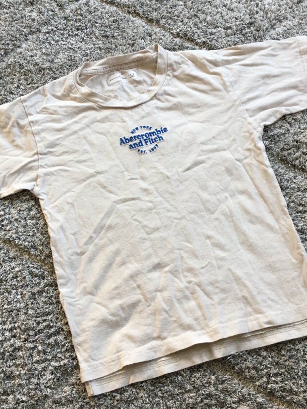 Abercrombie & Fitch Boys Cream T-Shirt S 7/8